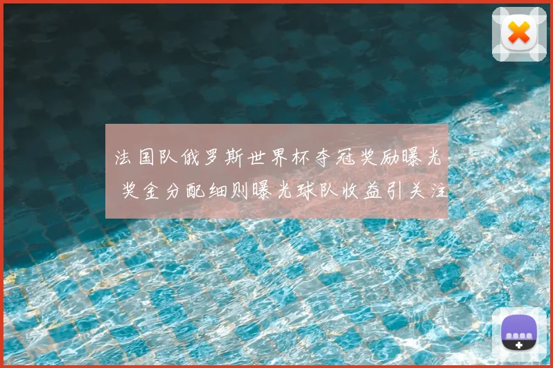 法国队俄罗斯世界杯夺冠奖励曝光 奖金分配细则曝光球队收益引关注
